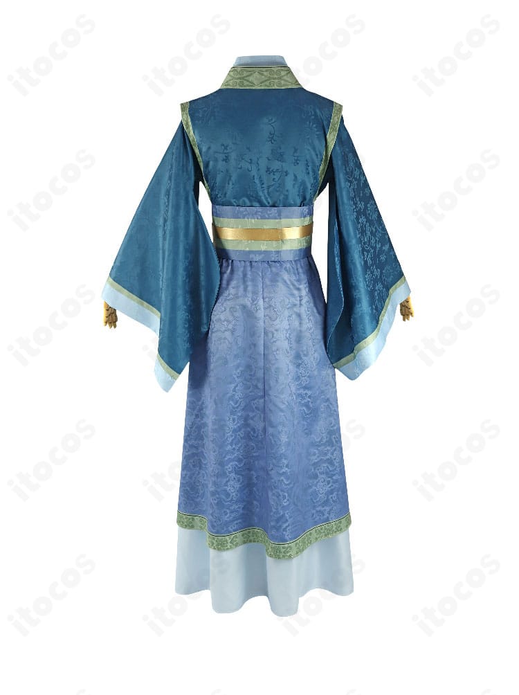 華瑞月（皇帝の弟）コスプレ衣装の背面全身。背面のラインと裾の落ち感が分かる角度