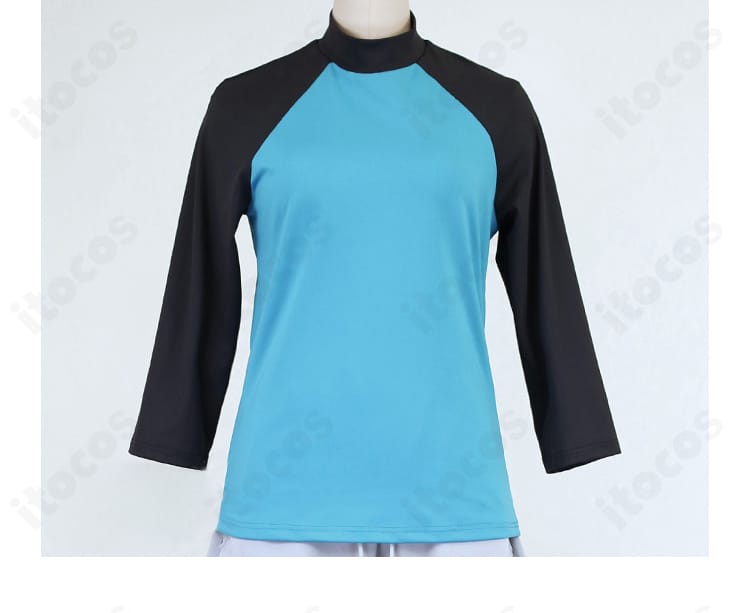 キョウヘイ衣装の長袖部分ディテール。袖口のステッチと素材感、可動性を高める設計が見える接写。