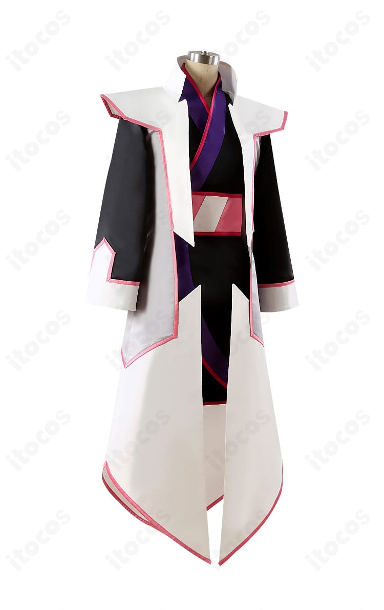 ラクス・クライン 劇場版ドレスの側面。背部の大きな蝶結びとコルセットベルトの立体感が分かる角度。