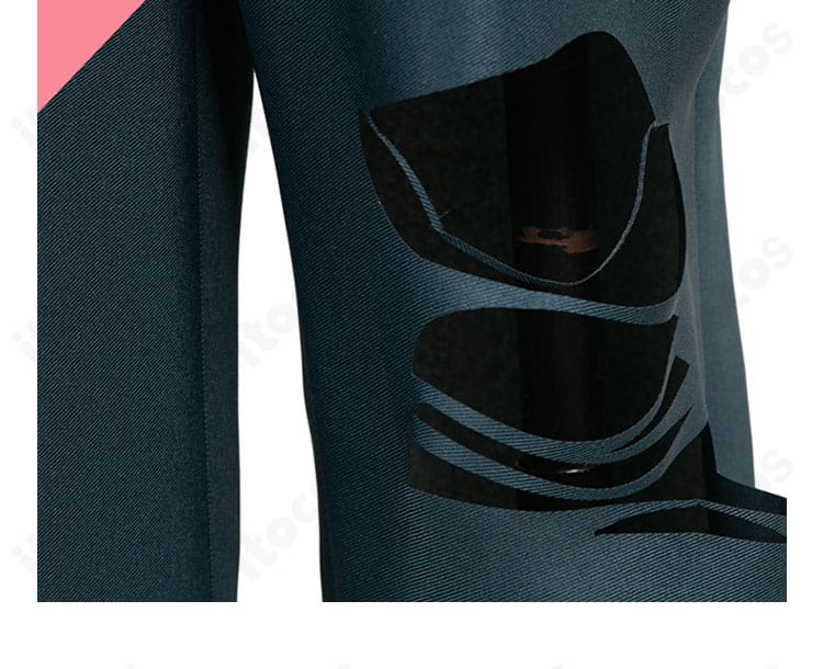 にじさんじ 葛葉 VVSコスプレ衣装 パンツ装飾。装飾パーツとステッチワークの近接カット（ITOCOS）