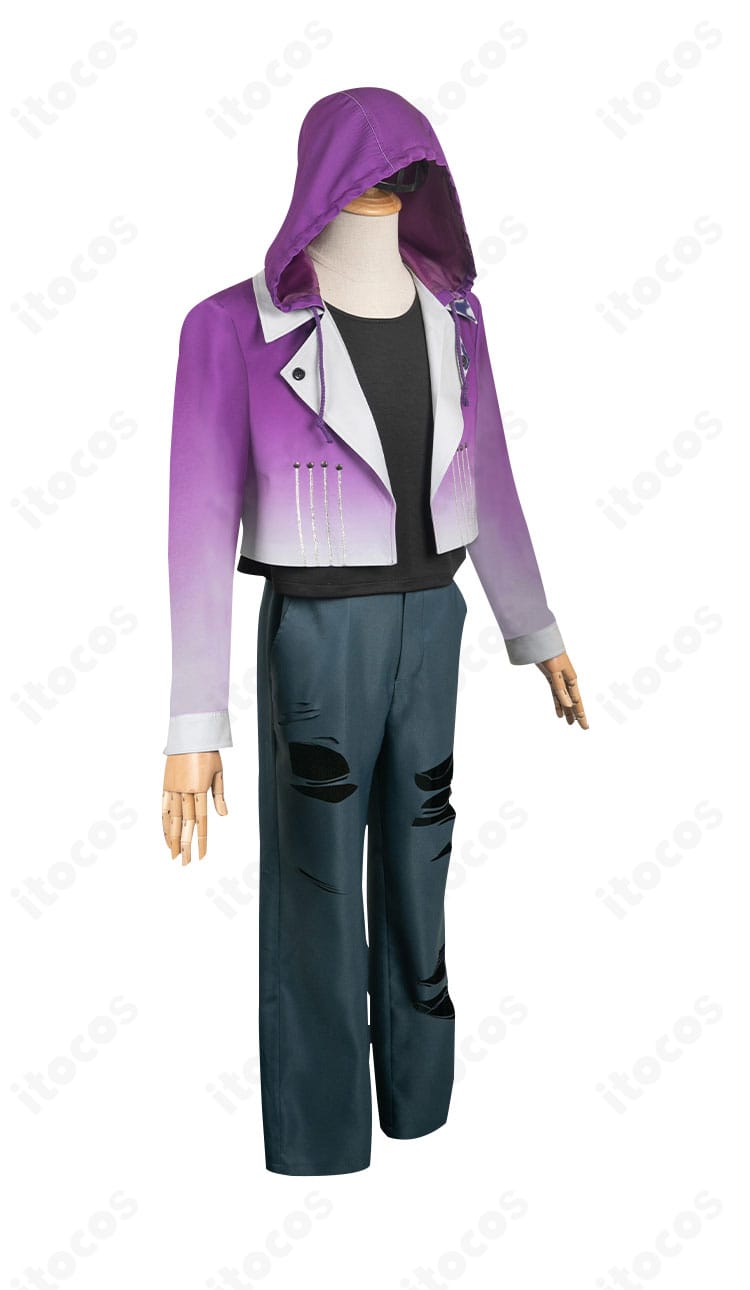 にじさんじ 葛葉 VVSコスプレ衣装 左側面。サイドラインとコートの落ち感を確認できるディテール（ITOCOS）