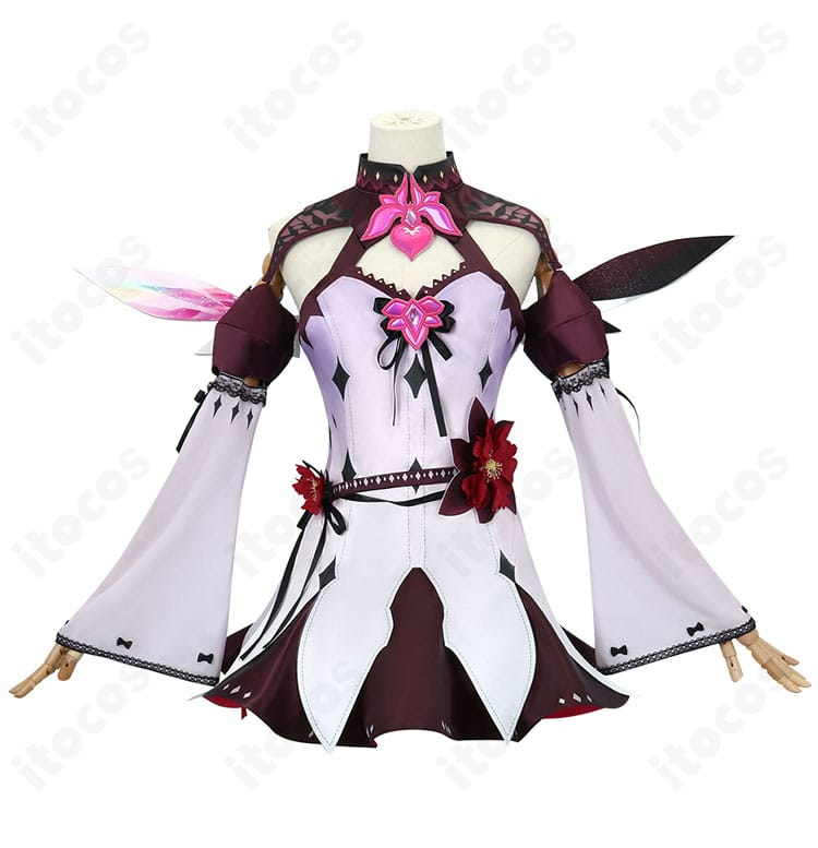 IRyS 2022 Winterコスプレ衣装の正面全身。翼と花飾りを備えた高再現デザインが分かるフロントビュー。