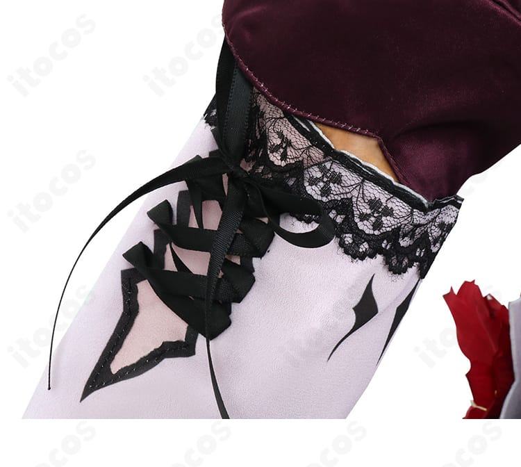 IRyS衣装の袖装飾別角度。質感と縫製の美しさが伝わるクローズアップ。