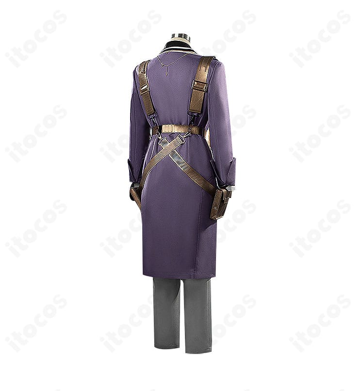 無期迷途 マチルダ 灰色礼服コスプレ衣装の背面。ベルト位置と背面裁ちの再現度を示す