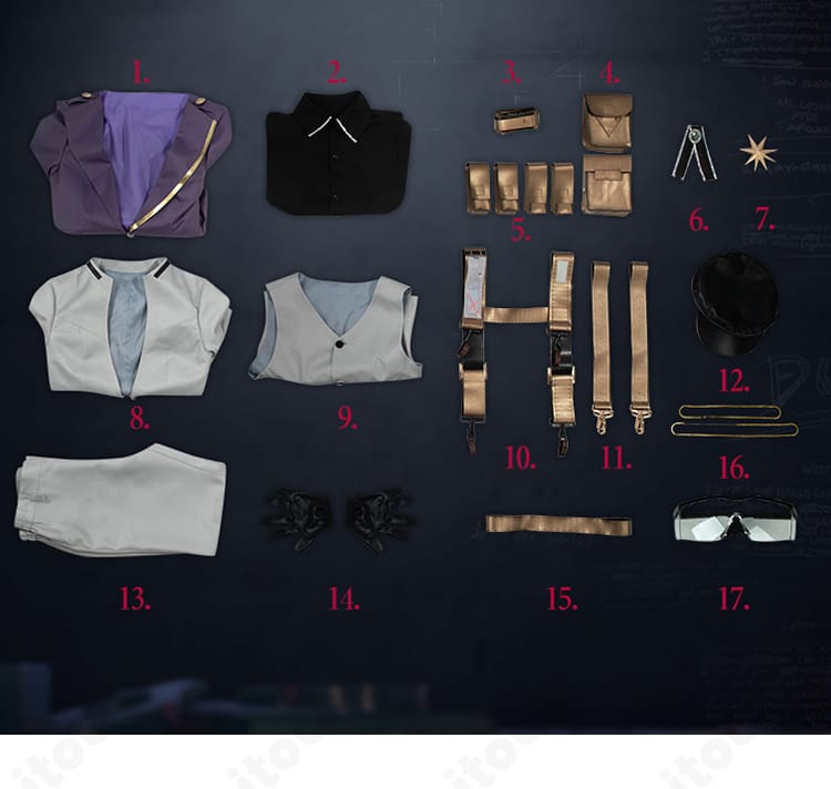 無期迷途 マチルダ コスプレ衣装の腰ベルトと装飾。キャラクターらしさを強調