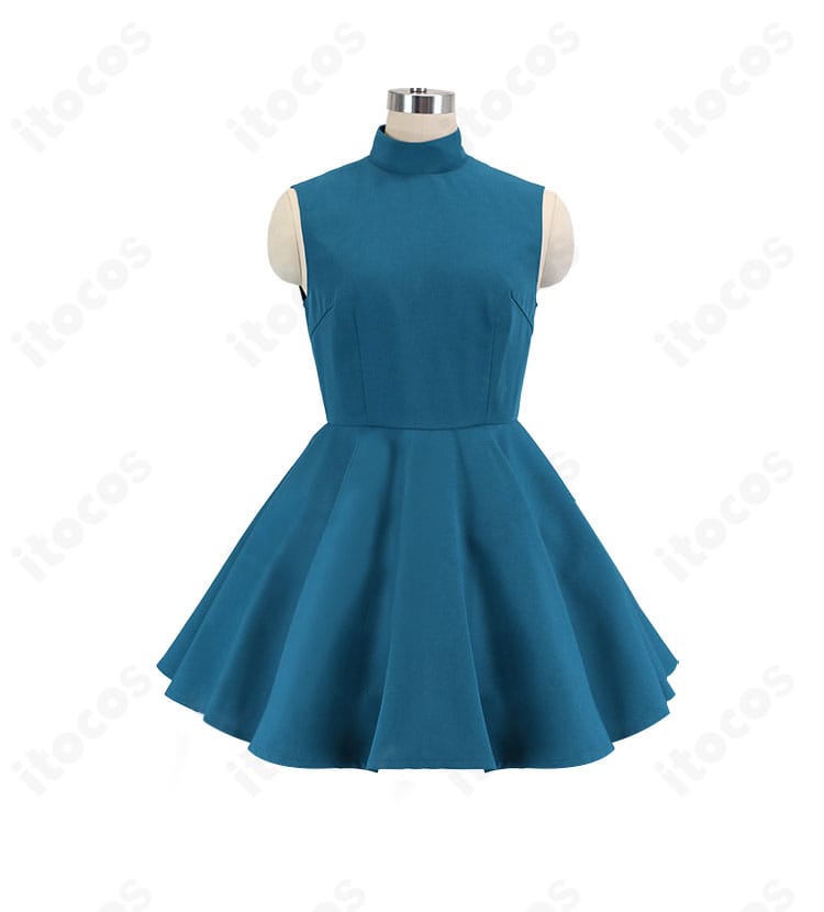 青基調のセーラー服コスプレ・正面全景。イベント使用を想定したバランスの良いデザインが見える画像。