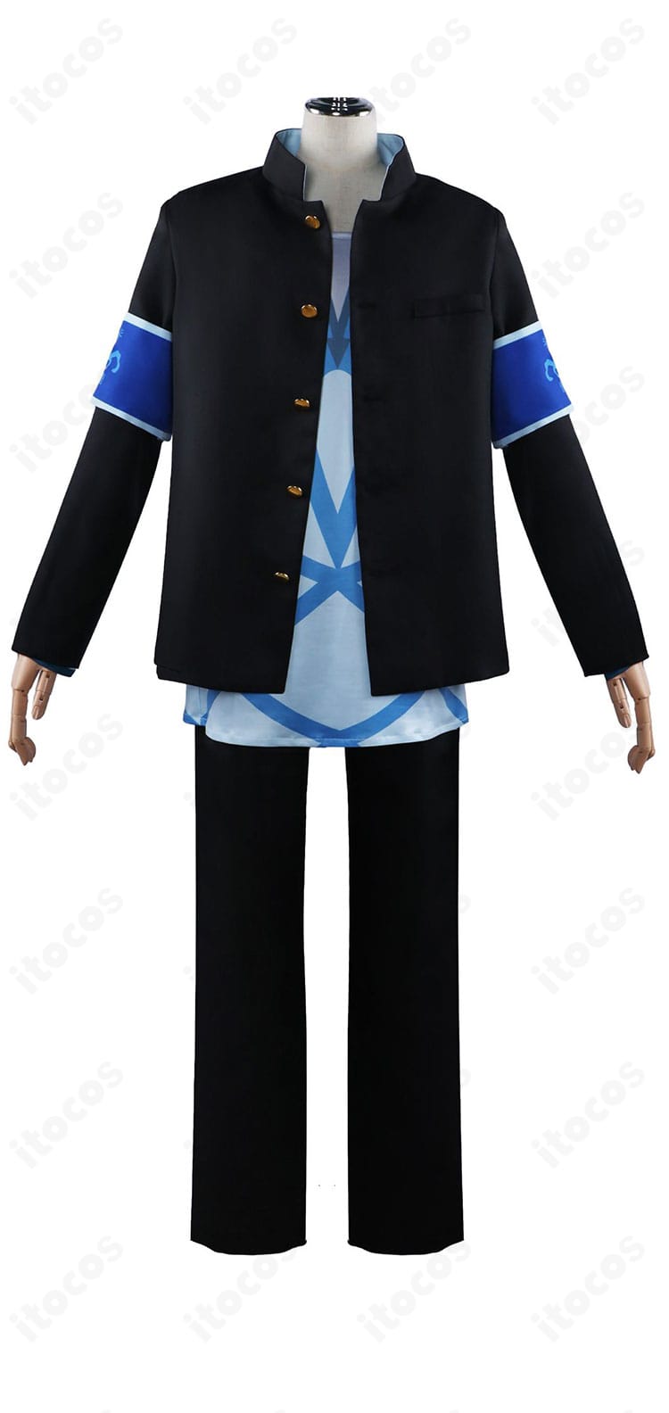 『ぶっちぎり?!』浅観音真宝の特攻服コスプレ衣装・正面全体。ロングコートと腕章を高忠実度で再現したフルセット。