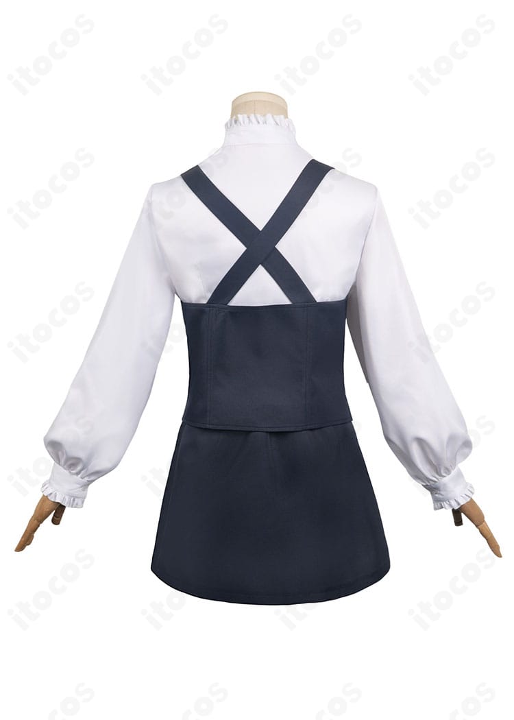 劇場版SPY×FAMILY CODE: White ヨル衣装の背面。背中から裾までのシルエットと縫製ラインを確認できる画像。