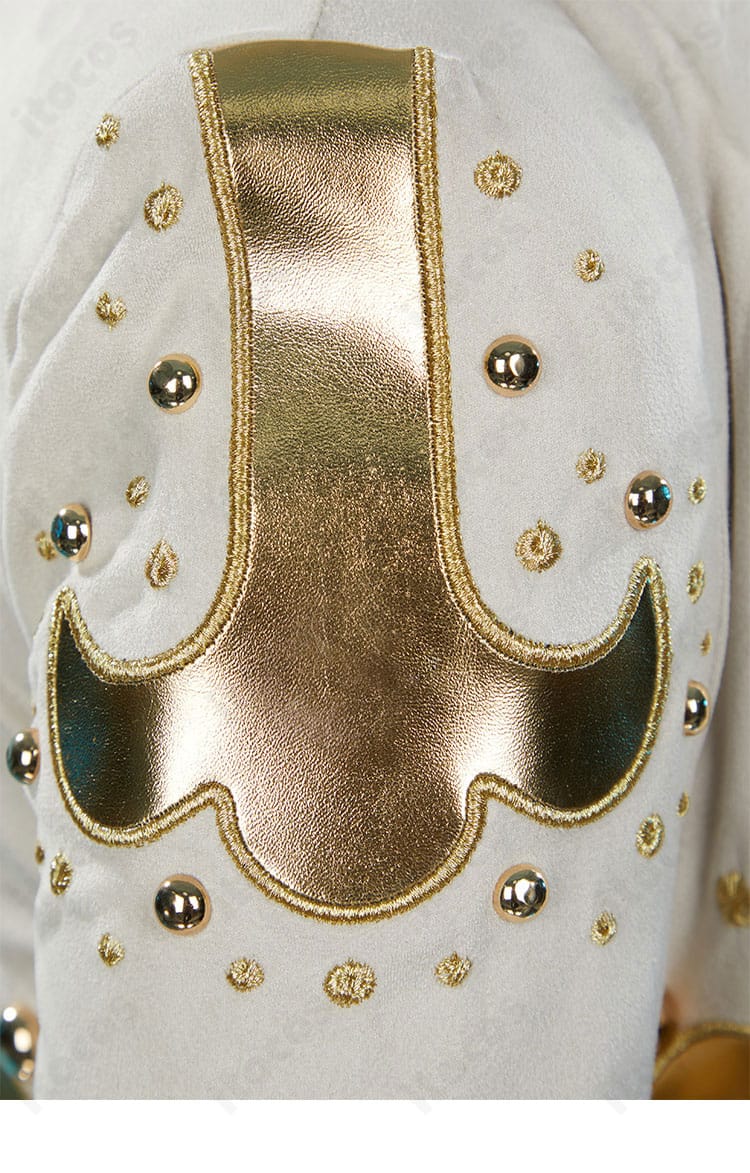 ニコ・ロビン衣装のコート肩〜袖装飾。上品な意匠でステージ映えする立体ディテール