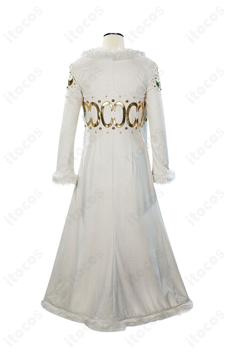 ワンピース・オン・アイス版ニコ・ロビン衣装の背面。裾の広がりと背面ディテールまで丁寧に作り込んだ様子