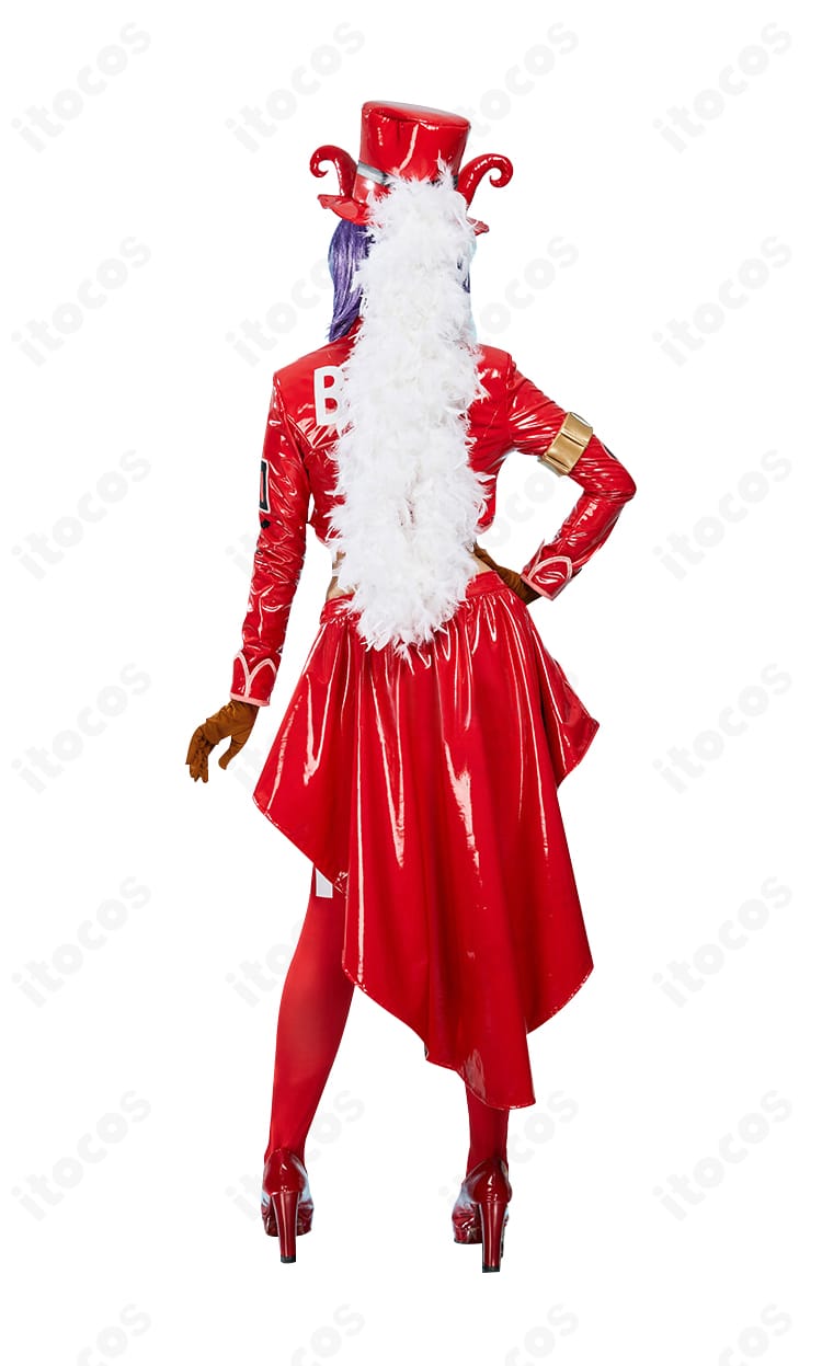 ベロ・ベティ軍服コスプレ衣装の背面。背中のシルエットと装飾ラインを忠実に表現。