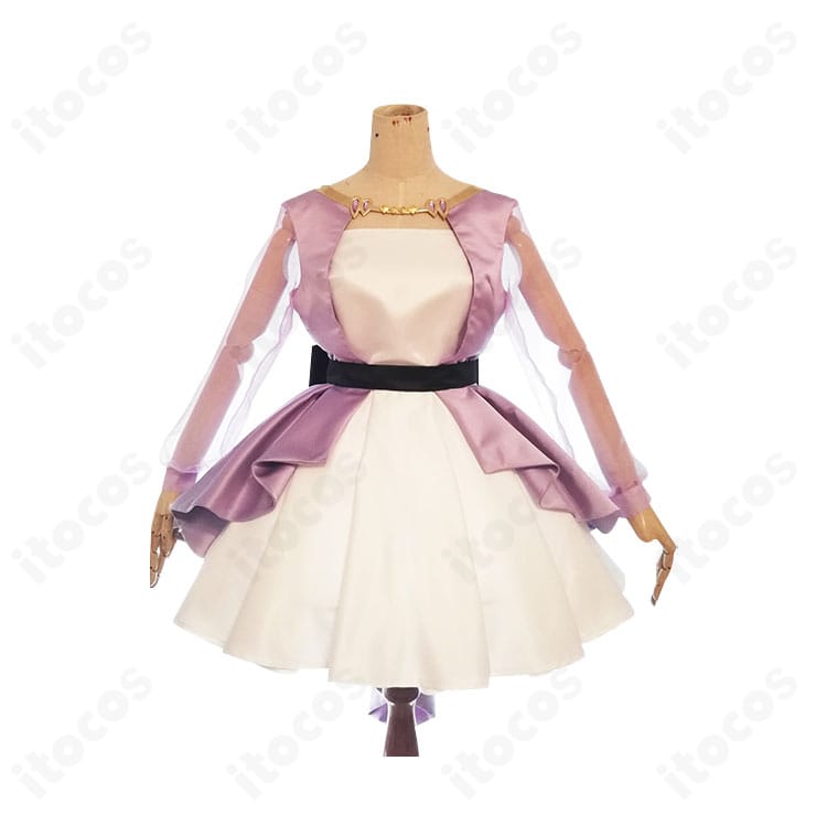 美山鈴音のコスプレ衣装 正面全体。刺繍や蝶結びを含むアイドル衣装を高再現で撮影向けに再構成したデザイン。