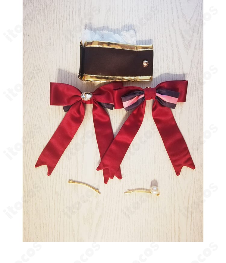 姫川友紀 コスプレ衣装 アクセサリーセット。帽子・ヘアピン・チェーンなど同梱パーツの一覧ショット