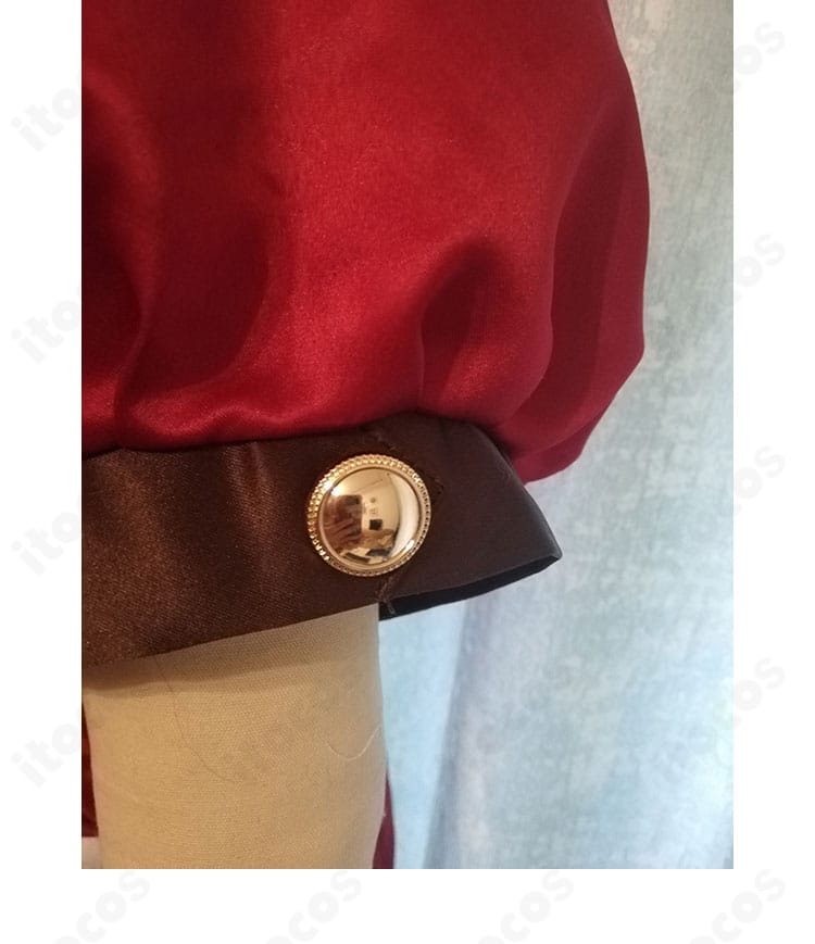 姫川友紀 コスプレ衣装 袖の装飾アップ。袖口の意匠とラインの見せ方を確認できる画像