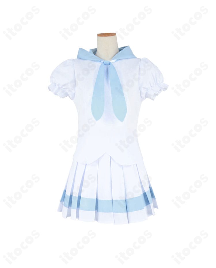 ポケットモンスターUSUM リーリエ衣装 正面装飾の近接。襟元やスカーフの美しい仕上げが映える。