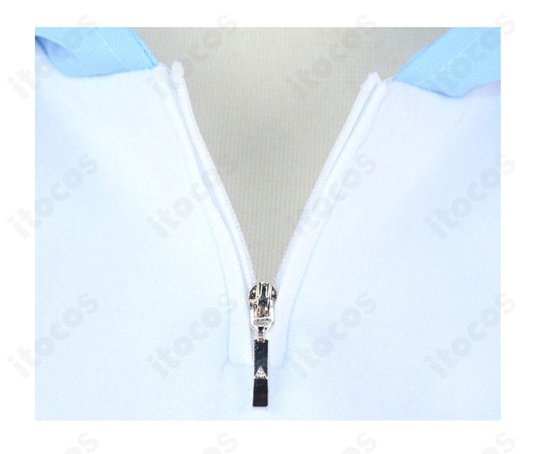 ポケットモンスターUSUM リーリエ衣装 襟元ディテール。形の美しいネックラインを忠実に表現。