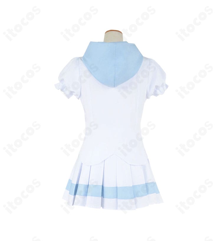 ポケットモンスターUSUM リーリエ衣装 背面装飾の近接。縫製ラインが整った精緻なディテール。