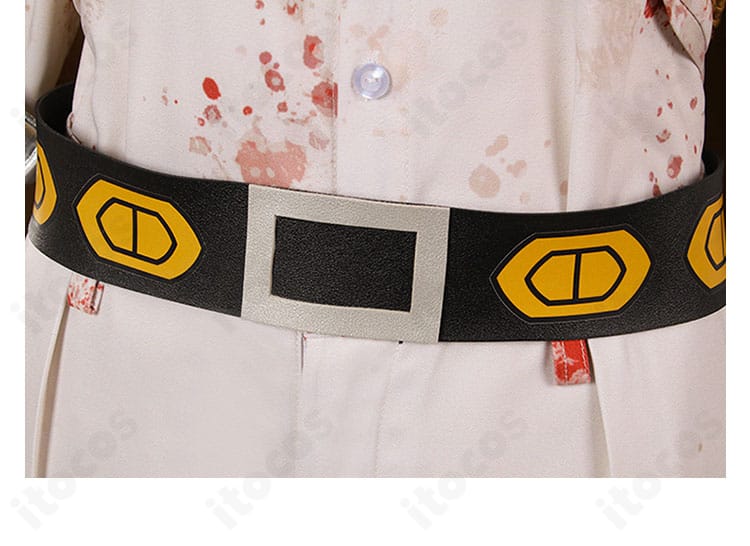 シンクレア衣装の腰部ベルト。金具とベルトの取り回しでミリタリー感を演出