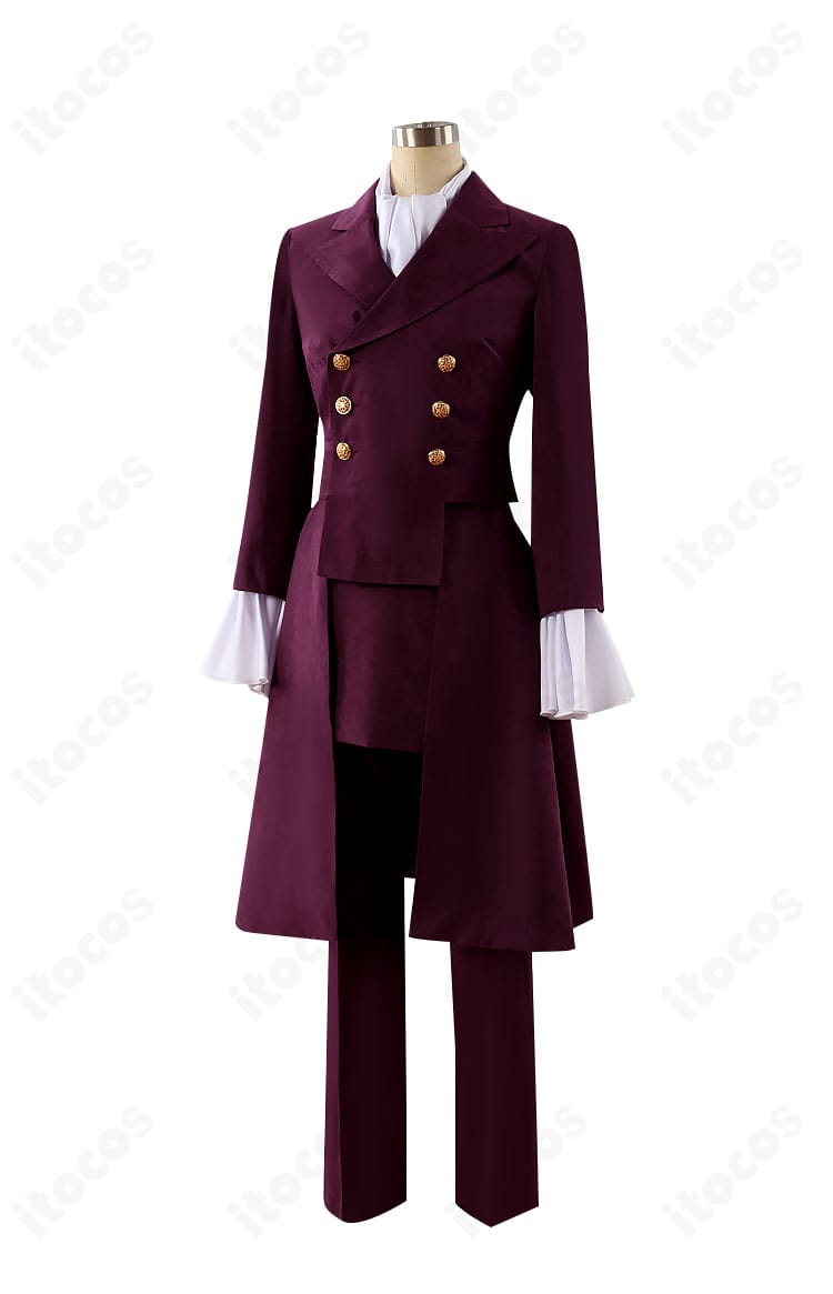 カガリ・ユラ・アスハ 戦闘服コスプレ衣装の側面。コートのライン取りと袖口ディテール、スカーフの収まりを確認できる角度。