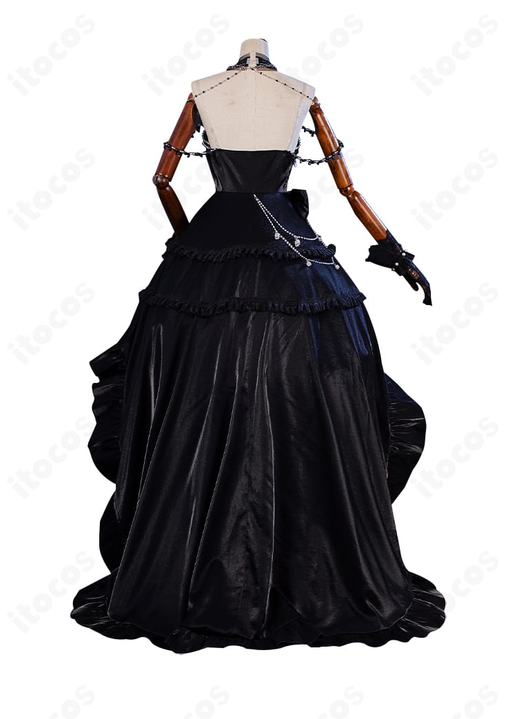 無期迷途 ハーメル衣装の背面。背面開閉部とリボン配置、スカートのドレープ感が確認できる画像。