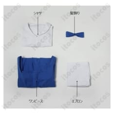 美女と野獣・ベル 町娘（青のドレス）高再現コスプレ衣装一式｜撮影会・イベントに最適 - 4枚目の画像（サムネイル）