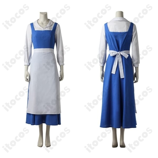 美女と野獣・ベル 町娘（青のドレス）高再現コスプレ衣装一式｜撮影会・イベントに最適