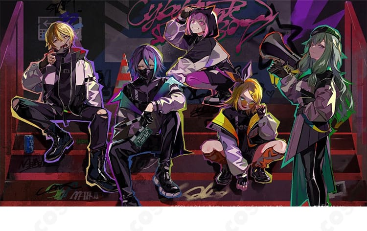 天馬司 サイバーパンクデッドボーイ コスプレ衣装一式の全体イメージ