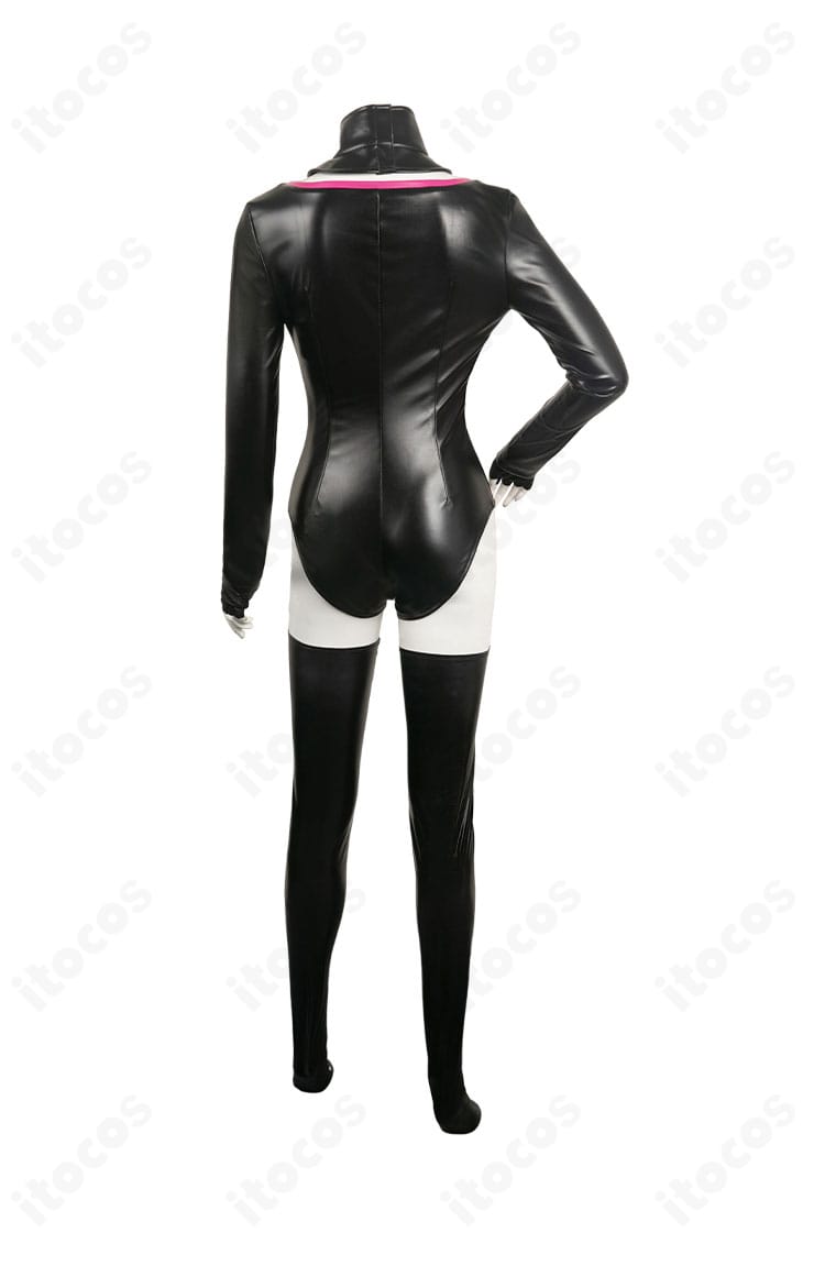 ハズビン・ホテル エンジェル・ダスト衣装の背面。背中のカッティングとパーツ配置を忠実に再現。