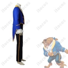 美女と野獣 野獣 王子衣装コスプレ 高再現・快適設計 豪華5点セットで活躍 - 2枚目の画像（サムネイル）