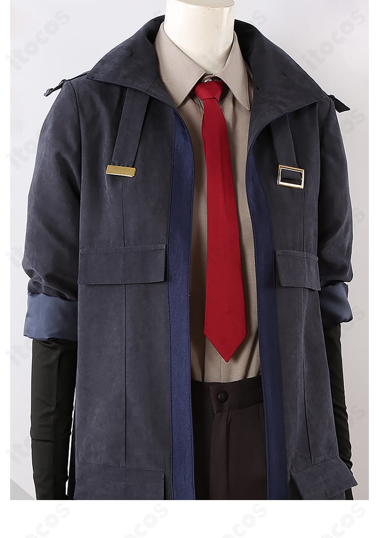 アスラン・ザラ コスプレ衣装の装飾全体。刺繍やロゴ、手袋を含むセット内容と質感が伝わるアップ。