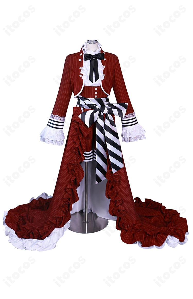 黒執事 シエル・ファントムハイヴのコスプレ衣装 正面全身。高発色生地と上品なシルエットで忠実再現したITOCOS製。