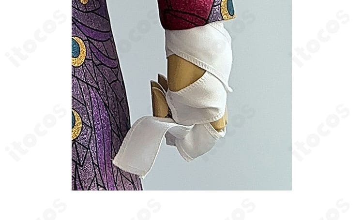 黒川イザナ衣装の手紐装飾。立体的な作りでキャラクター性を強調するパーツの画像