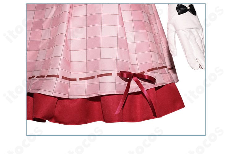 原神 珊瑚宮心海 スシローコラボ衣装のスカート裾装飾。波を思わせる曲線とエレガントな縁取り。