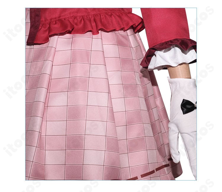 原神 珊瑚宮心海 スシローコラボ衣装の細部。首飾り・パイピング・装飾の質感クローズアップ。