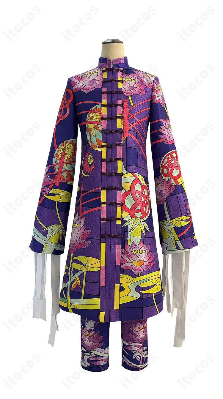 東京卍リベンジャーズ 三途春千夜「最後の世界線」コスプレ衣装の正面全体。上着・ズボン・包帯のセット内容が分かる高再現デザイン