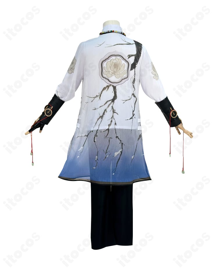 第五人格 患者（エミール）コスプレ衣装の背面。コートのラインや背中の装飾まで丁寧に作り込まれたバックショット。