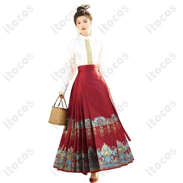 漢服 馬面裙コスプレ衣装｜立襟トップス2点セットで上品な再現度と撮影映えを両立