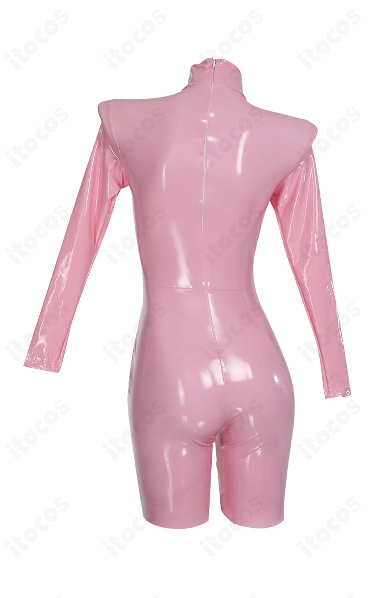 ボディスーツ内部のピンク配色ディテール背面。パネル切替とカーブラインを詳細に表示。