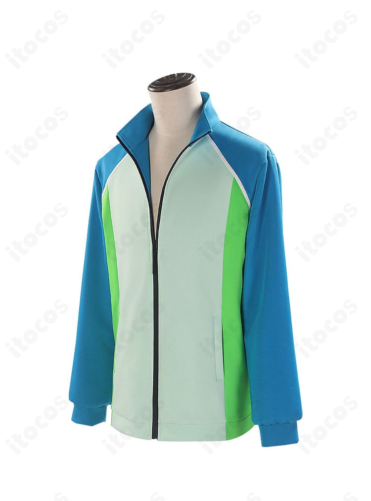 ツルネ -風舞高校弓道部- コスプレ衣装のコート正面。胸元から裾まで端正なシルエットと再現度の高いデザインがわかる画像