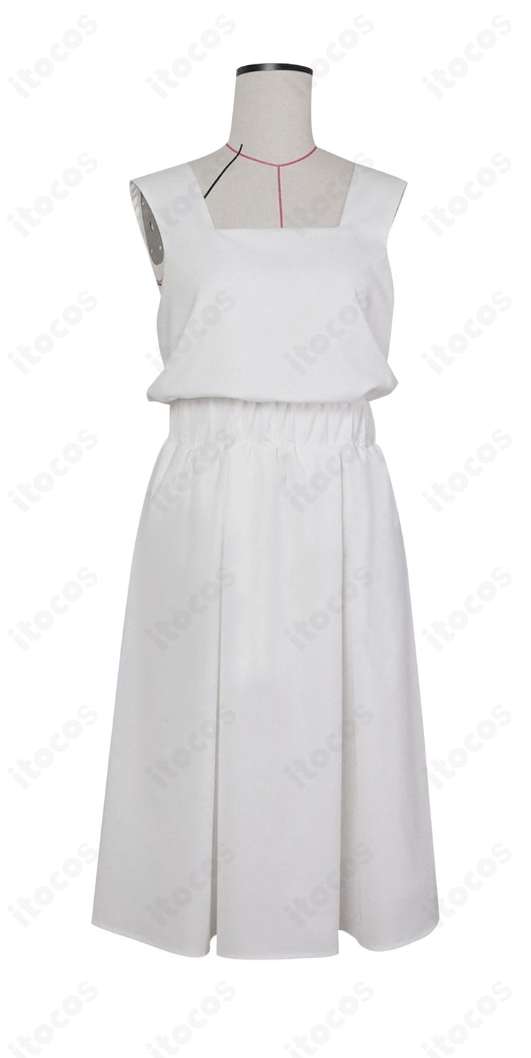 フリーレンのワンピース衣装 正面図。胸元から裾までのシルエットと装飾が分かる高再現デザイン。