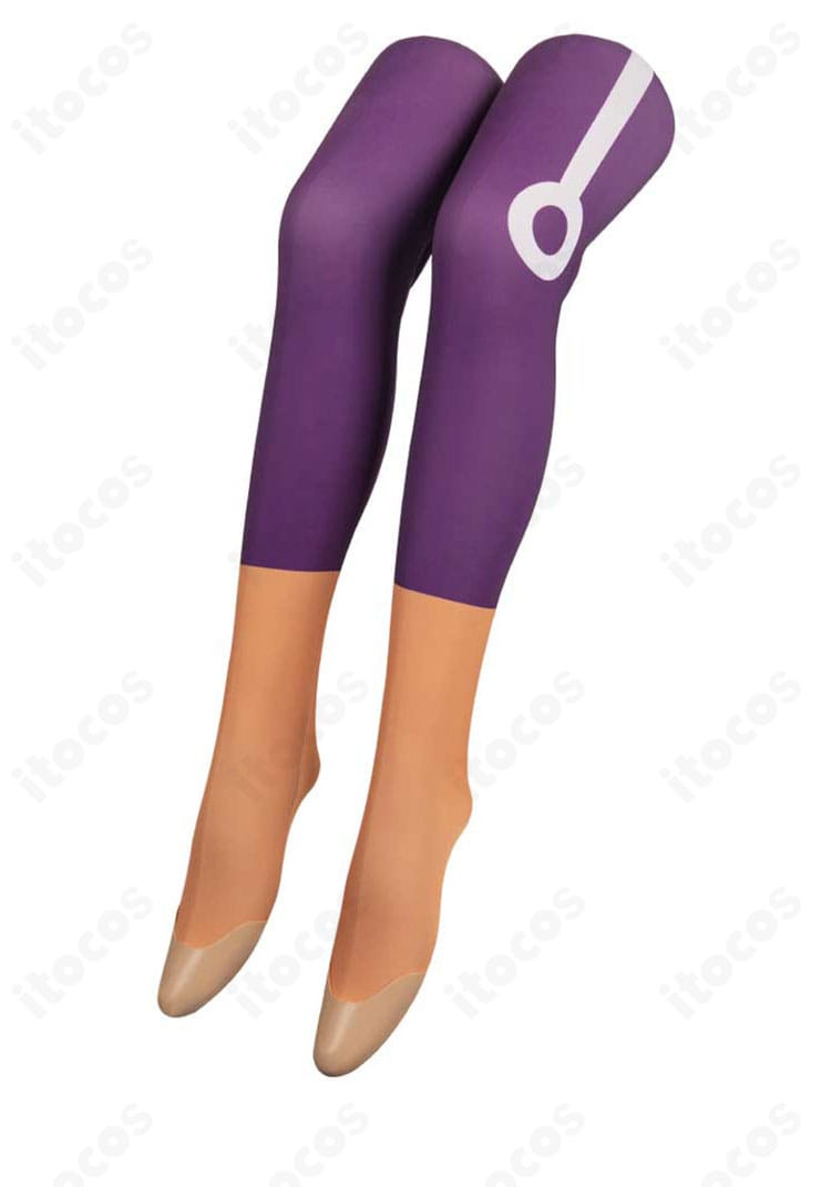 ジュエリー・ボニー衣装の腿部分と靴下の装飾。レッグラインを引き立てるデザイン。