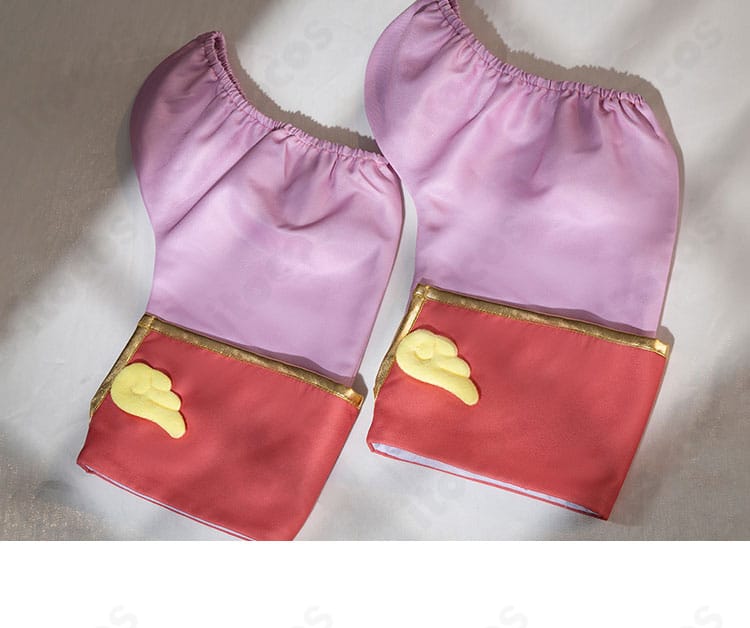 木之本桜 コスプレ衣装のレッグカバー（靴カバー）装飾。足元の配色と形状が分かるディテール写真