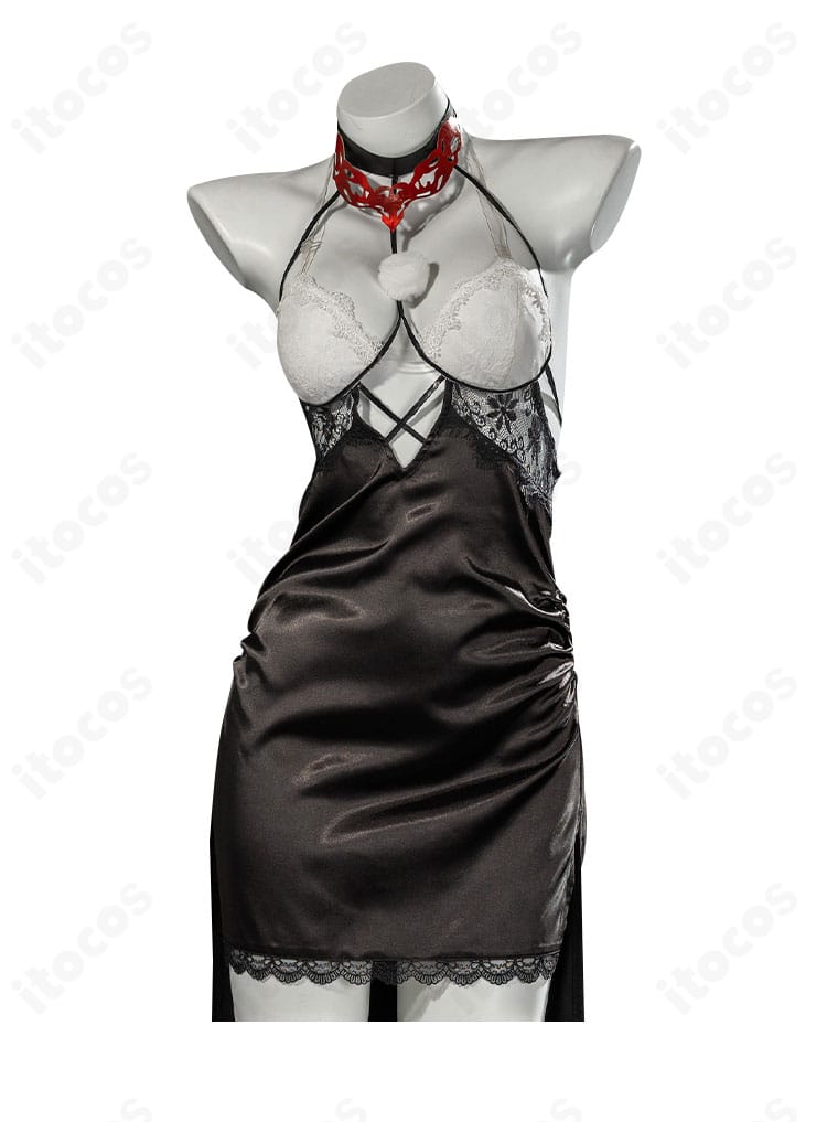 無期迷途 エブン コスプレ衣装 スカート前面のディテール。フレアラインとタックの表情をクローズアップ。