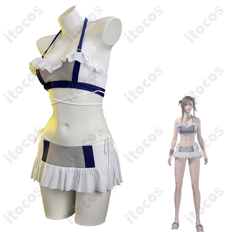 FF7 ティファ・ロックハート シャインフリッパー水着 高再現で快適、撮影・イベントに最適 - 3枚目の画像