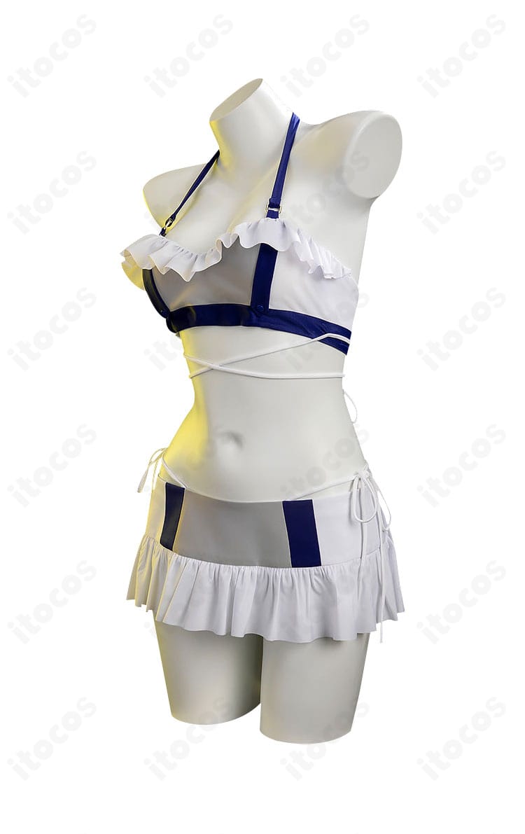 ティファ・ロックハート シャインフリッパー水着 左側面。腰回りのラインと装飾位置のバランスが分かる詳細