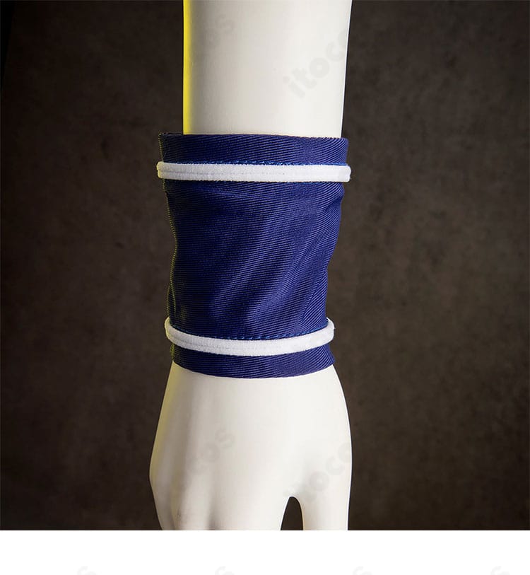 ティファ・ロックハート シャインフリッパー水着 腕袖（手首飾り）装飾の詳細。質感と縫製の拡大