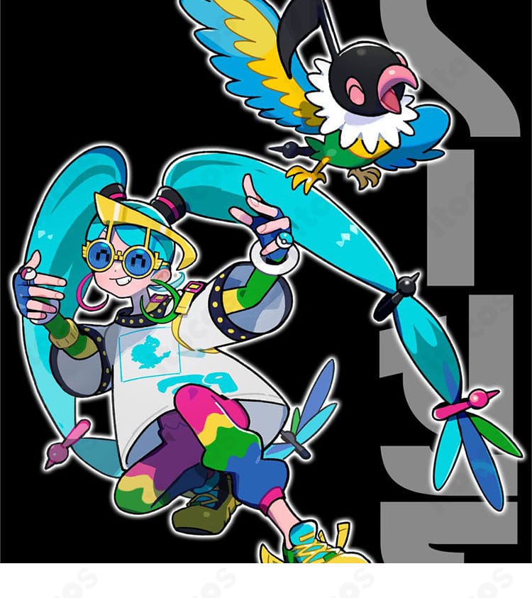 ポケットモンスター×初音ミクの初音ミク ペラップコラボ衣装のキャラクタービジュアル例