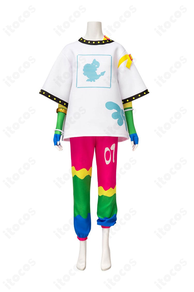 初音ミク ペラップコラボ衣装の正面全体像。配色と装飾ディテールがわかる画像