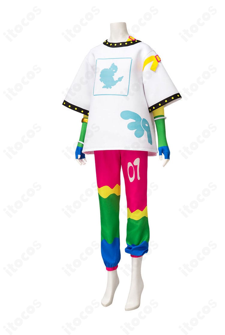 初音ミク ペラップコラボ衣装の側面シルエット。袖と腰部の意匠を確認できる画像