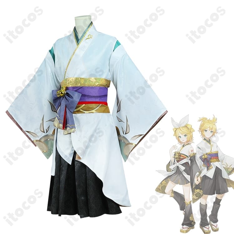 陰陽師×初音ミク 鏡音レン和装コラボ衣装 高再現で軽やか、撮影会・イベントに最適 - 3枚目の画像